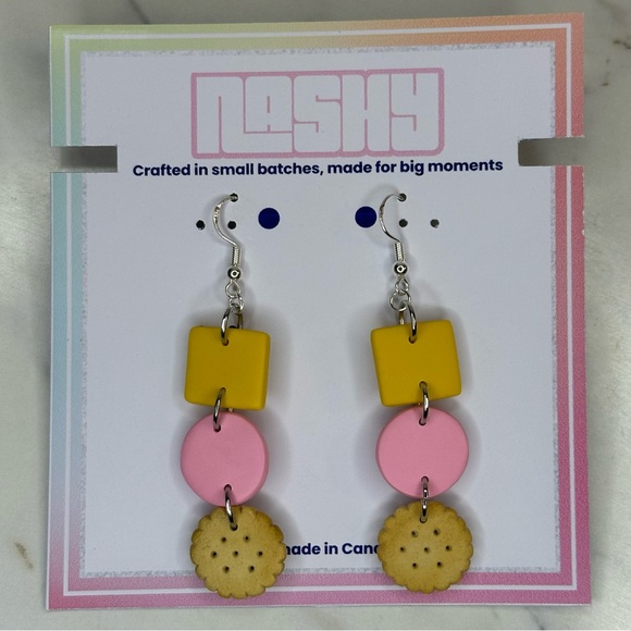 Lunchable Inspired Dangly - Handmade Earrings - Picture 5 of 10